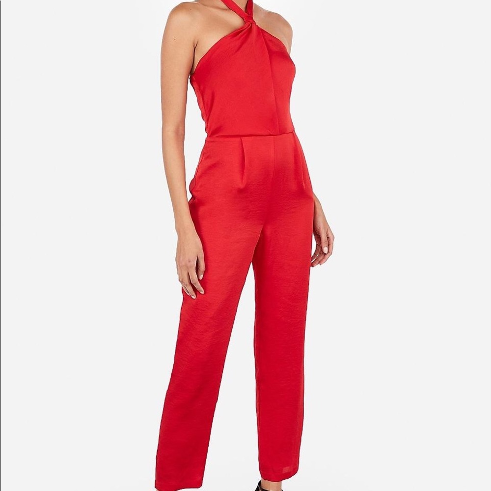 Satin Halter neck jumpsuit